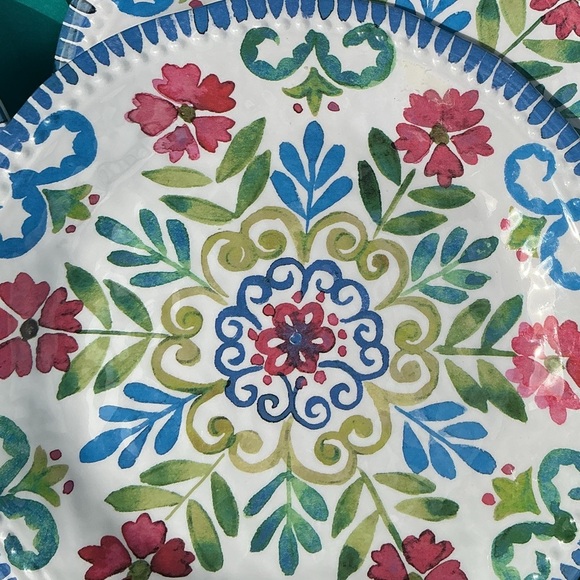 Set of 4 Tommy Bahama Floral Dinner Plates - Picture 6 of 7